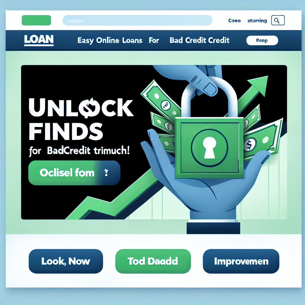 Unlock Funds Fast: Easy Online Loans for Bad Credit Triumph